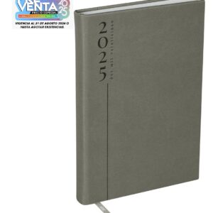 ZEGNO AGENDA DIARIA CLASICA 2025 GRIS