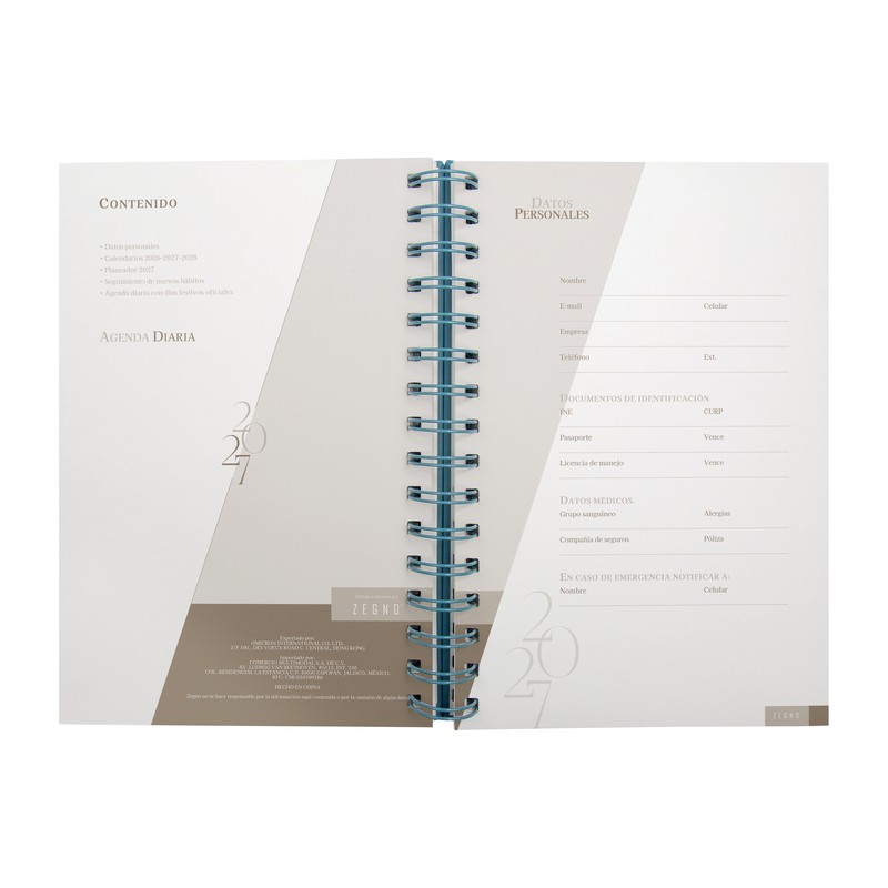 AGENDA DIARIA LETTE 2027 AZUL CIELO ZEGNO AGENDA DIARIA LETTE 2027 AZUL CIELO 4