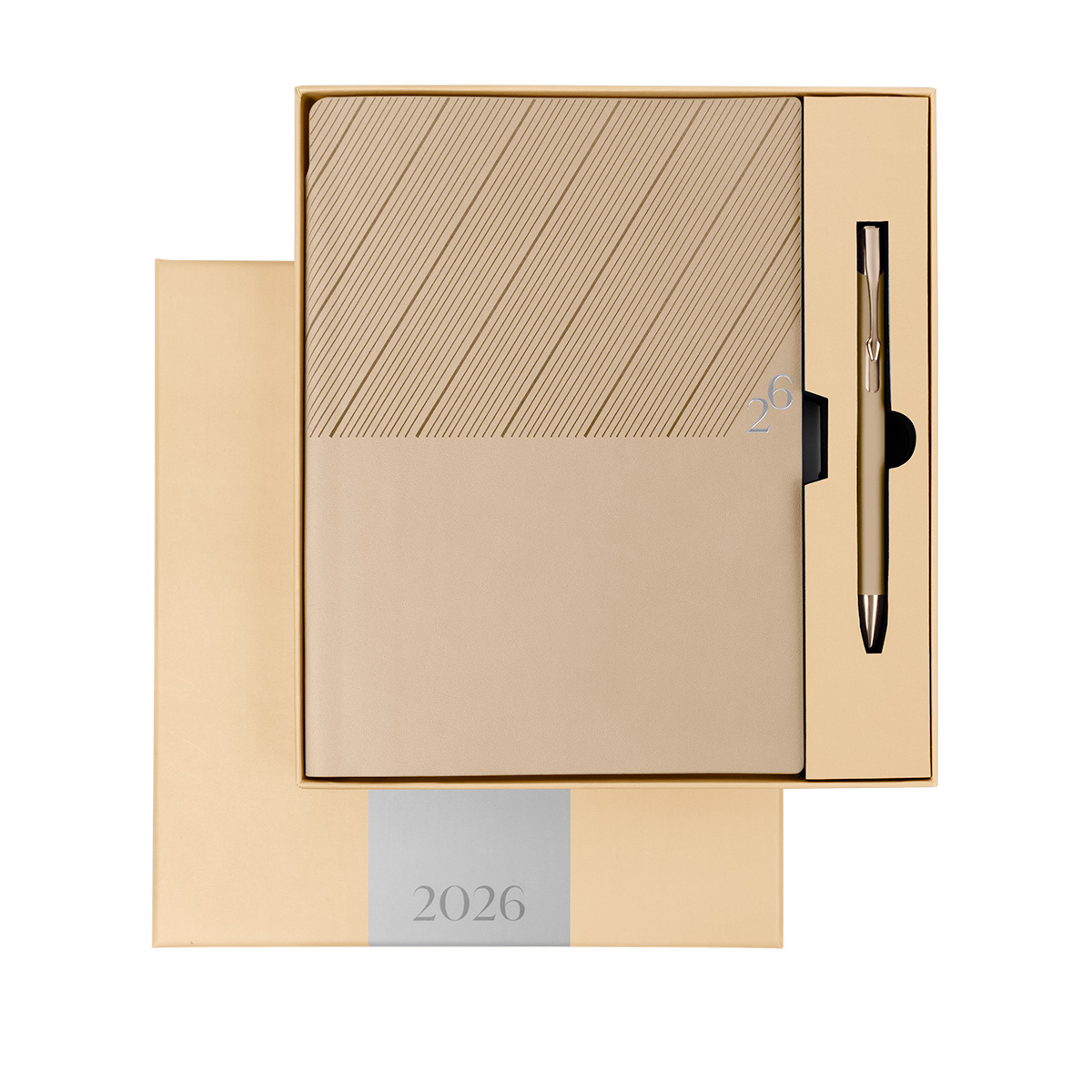 ZEGNO AGENDA SEMANAL CLÁSICA 2026 BEIGE ZEGNO